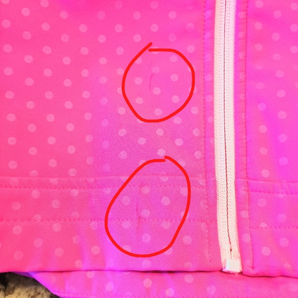Girl's Free Country Bright Pink Polka Dot Softshell Hooded Jacket Size XL 10/12 - Picture 9 of 14